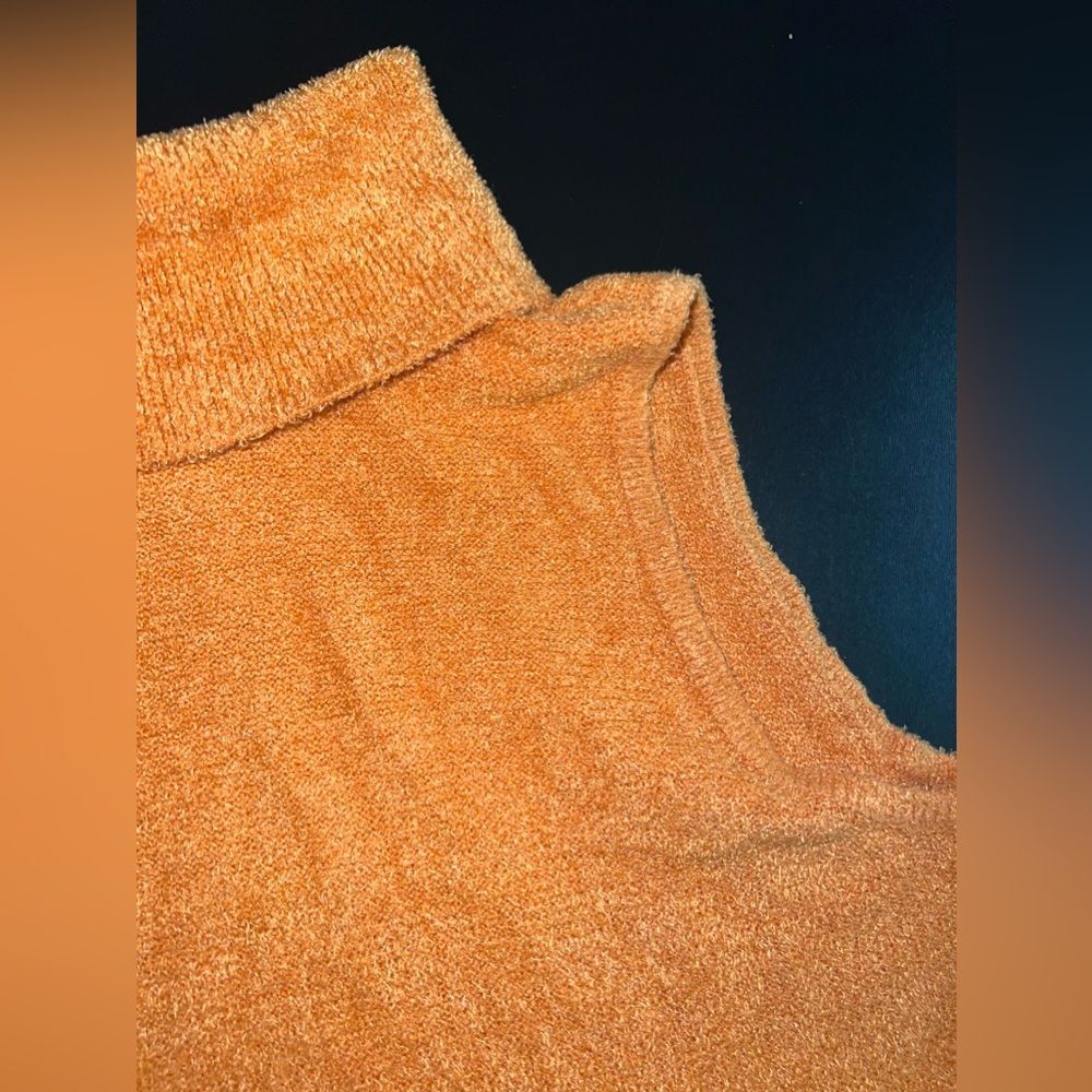 Etcetera Burnt Orange Wool Blend Turtleneck sleeveless top Size Medium EUC - Picture 2 of 6